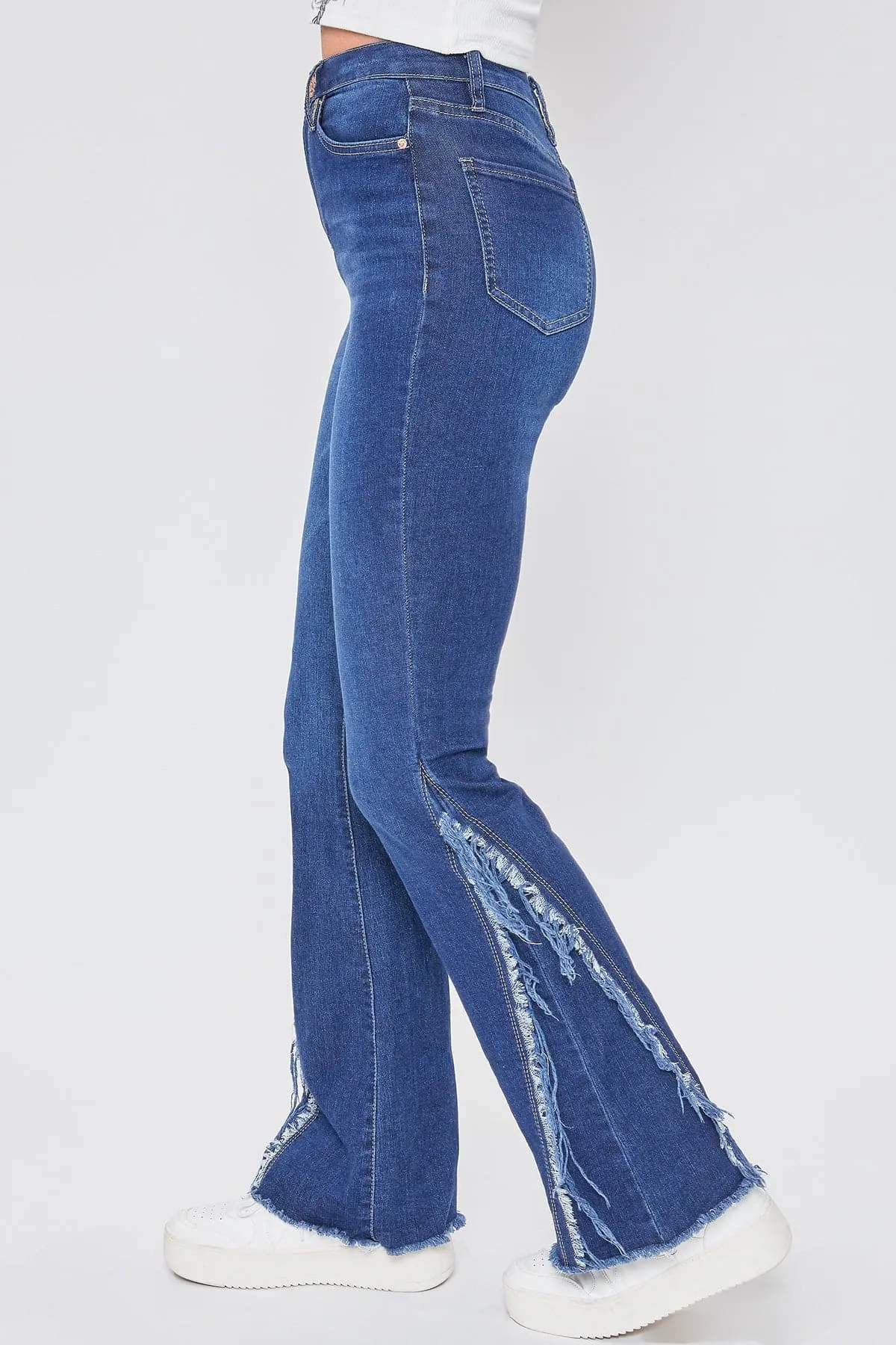 Women's Sustainable  Fray Side Panel Flare Jeans