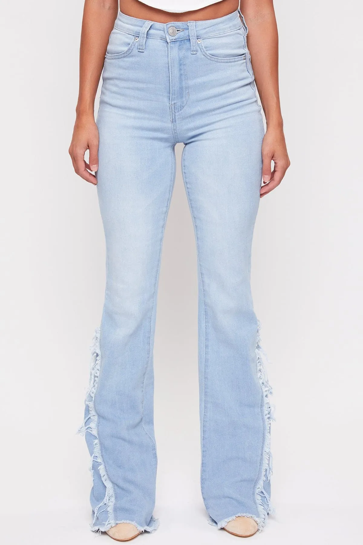 Women's Sustainable  Fray Side Panel Flare Jeans