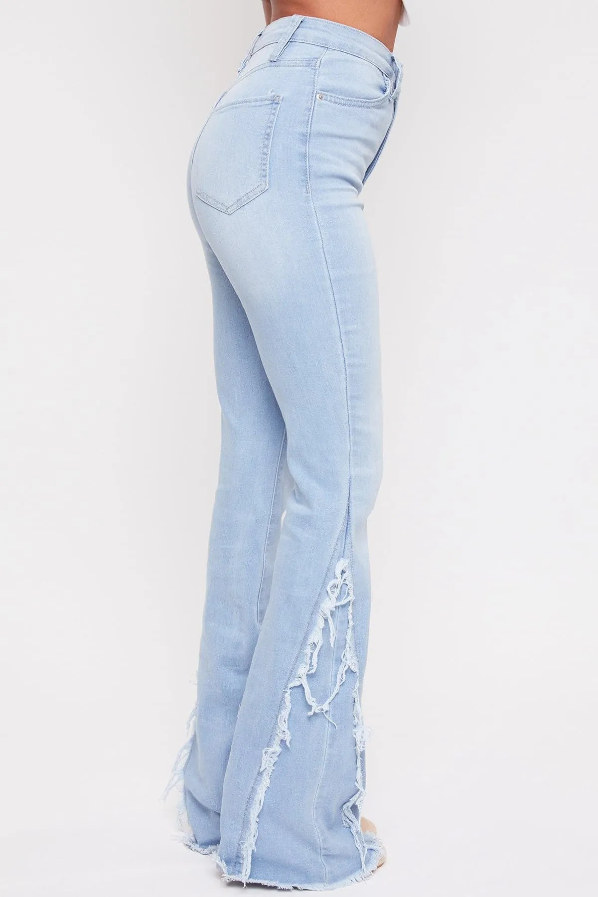Women's Sustainable  Fray Side Panel Flare Jeans